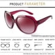 thumbnail image 3 of Gafas de sol Joopin Transparent Rose Red Oversized para mujer, 3 of 6