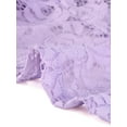 thumbnail image 6 of INSPIRE CHIC Valentine's Day Women's Floral Lace Cardigans Tie Front Ruffled Hem Sheer Crop Bolero Shrug S Light Purple, 6 of 7