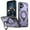 Purple, variant on Allytechgroup for iPhone 16 Plus Case with 360° Rotable Kickstand,  [Include 1X Screen Protector] [Magnetic Car Mount Support] Military Grade Drop Protection Phone Cover for iPhone 16 Plus, Blue
