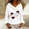 thumbnail image 2 of JJHGVB Christmas Shirts for Women Christmas Party Outfits for Women Long Sleeve Shirts for Women Fall Womens Shirts Womens Shirt Long Sleeve Shirt Women Sweatshirt White XL, 2 of 5