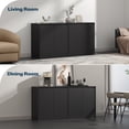 thumbnail image 5 of Buffet Cabinet with 2 Doors, Coffee Bar Cabinet with Adjustable Shelf, Modern Kitchen Buffet Sideboard with Storage for Living Room, Kitchen, Black, 5 of 10
