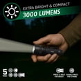 thumbnail image 2 of Energizer TAC-R 3000LM LED Tactical Flashlight with 3000 Lumens and Water-Resistant Design, Extra Bright Mini EDC Torch, for Emergency, Camping, Running and Hunting, 2 of 9