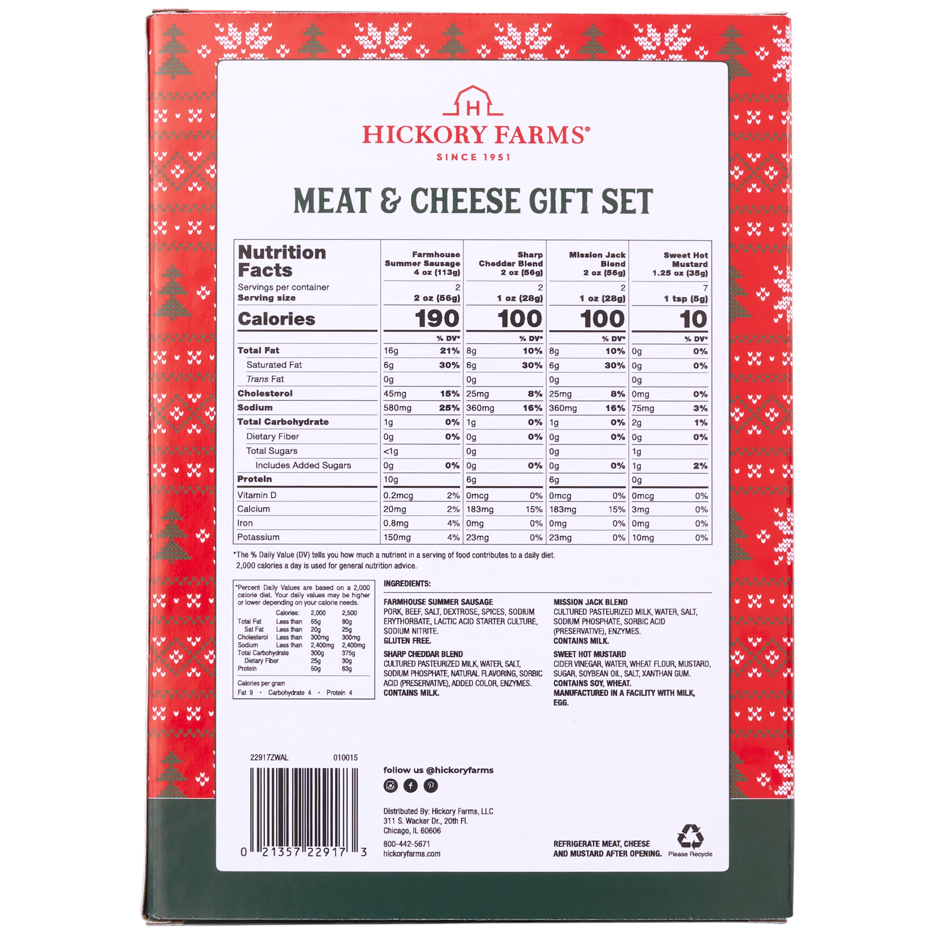(2 pack) Hickory Farms $9.97 Meat & Cheese Gift Box Gourmet Charcuterie Set