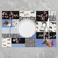thumbnail image 2 of Horse Placemats Set of 4, Cherry Blossoms Horse Nail Arrows Placemats 18x12 inch, Geometric Plaid Washable & Durable Table Placemats, Light Purple Indoor/Outdoor Use Table Mats, 2 of 4