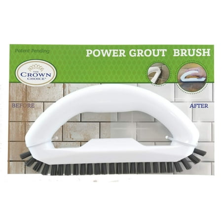 Grout Cleaner Brush with Stiff Angled Bristles. Best Scrub Brushes for Shower Cleaning, Scrubbing Floor Lines and Tile Joints | Bathroom, Showers, Tiles, Seams Grout (Best Tile Grout Whitener)