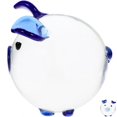 thumbnail image 2 of Crystal Glass Pig Figurine Home Decor Ornament with Detailed Vivid Color Artistic Animal Collectible Statue for Living Room Bedroom Dining Table, 2 of 5