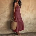 thumbnail image 6 of zbxnLI Women's Maxi Dress Spaghetti Strap Casual Loose Long Dresses with Pockets Summer Beach Vacation Sundress, 6 of 7