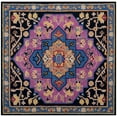 thumbnail image 2 of SAFAVIEH Bellagio Trevelyan Bordered Wool Area Rug, Pink/Multi, 5' x 5' Square, 2 of 8