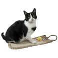thumbnail image 3 of Pet Life Eco-Natural Sisal And Jute Hanging Carpet Kitty Cat Scratcher Lounge With Toy - One Size - Brown, 3 of 3