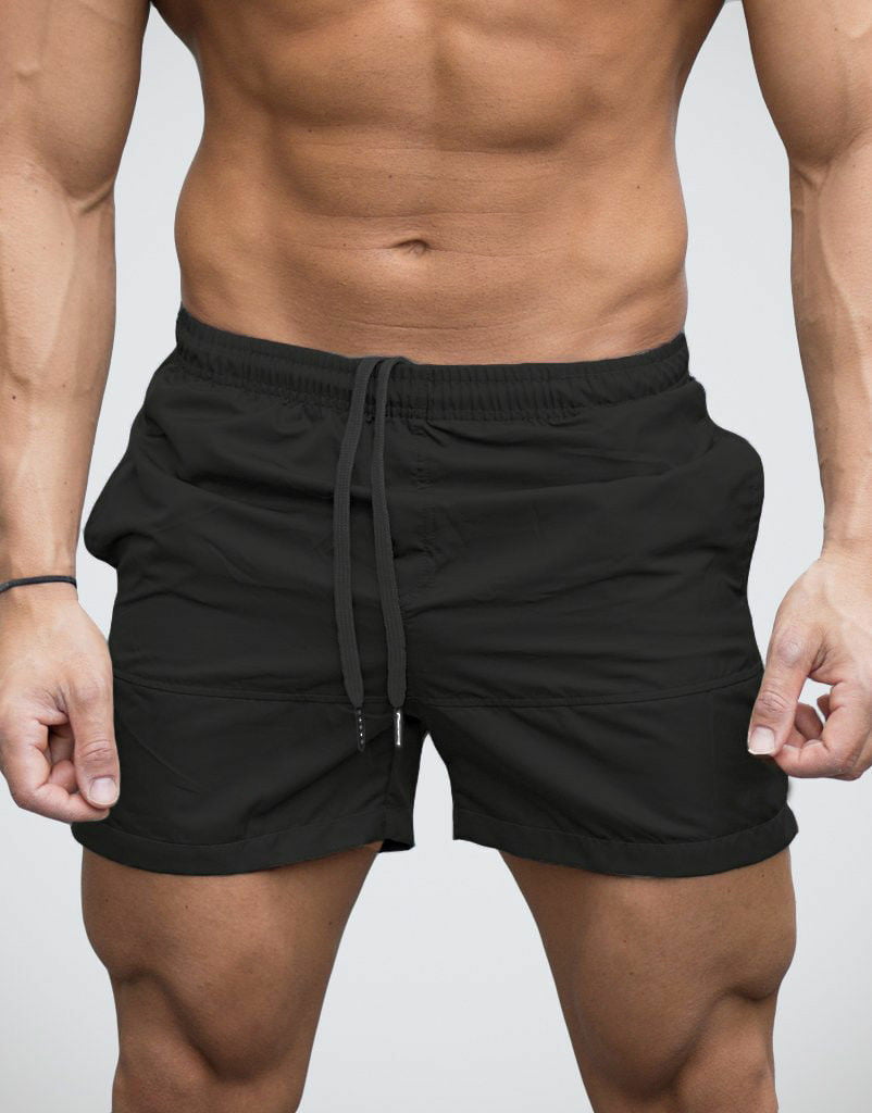 Plus Size Mens Gym Sports Shorts Elasticated Waist Loose Thin Casual Workout Running Short Pants Trunks JoyJay Mens Shorts with Zip Pocke
