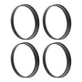 thumbnail image 1 of Anillos centrados de cubo de rueda de 73.1 mm a 69.6 mm, negros, de policarbonato, con absorción de choque, 4 Pcs, 1 of 1