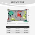 thumbnail image 6 of Balery Cute Dinosaur Pillow Covers,Bed Pilowcases,Reversible Plush Throw Pillow Covers End Pillow Encasement,Pillow Case - 14"X20", 6 of 9
