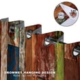 thumbnail image 6 of Rustic Wood Barn Door Blackout Grommet Curtains Home Bedroom Living Room Decor Brown Wood Pattern 104" x 84", 2 Panels, 6 of 7