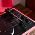 thumbnail image 3 of Arkrocket Curiosity Suitcase Bluetooth Turntable Vintage 3-Speed Record Player with Built-in Speakers Upgraded Turntable Audio Sound (Neon Pink), 3 of 5