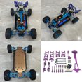 thumbnail image 1 of Front Rear Swing Arm RC Truck Steering Cup Link Rod Bearing Drive ShaftUpgrade Modified Kit Replacement for WLtoys 144010 144001 Purple, 1 of 6