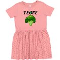 thumbnail image 3 of Inktastic I Love Broccoli Girls Toddler Dress, 3 of 5