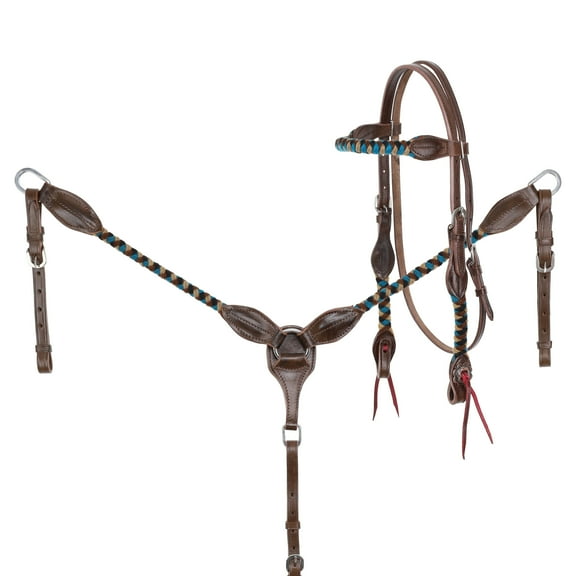 Showman Desert Dawn Mohair Browband Headstall & Breast Collar Set