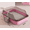 Pink, variant on Semi-Enclosed Cat Litter Box Splashproof Kitten Toilet Tray Pet Cleaning Basin with High Sides for Indoor Use