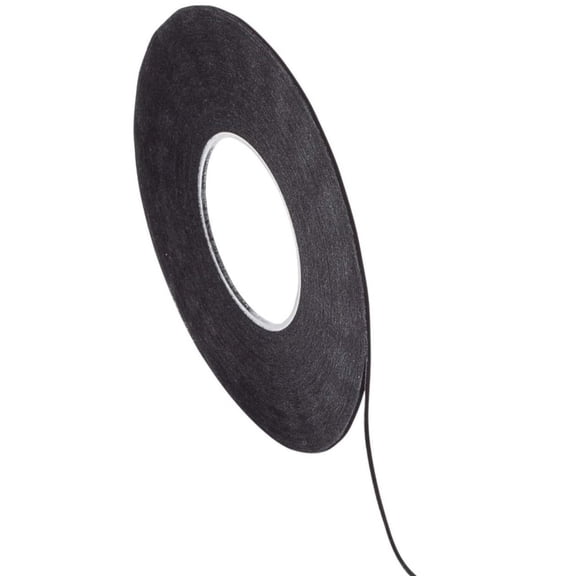 Chartpak Graphic Art Tape, 1/32" W x 648" L, Black Crepe, 1 Roll