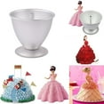 thumbnail image 7 of 8 Inch Cake Mold Decorative Semicircle Princess Doll Dress Cake Pan Cake Baking Pan, 7 of 7