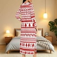 thumbnail image 5 of Christmas Zip Robes for Women Long,Elk Snowflake Pajama Dresses Long Sleeve Housecoats Pockets Nightgown Plus Size Loungewear Full Length Housecoat, 5 of 9