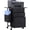 Black, variant on KATHY&BOB File Cabinet with 3 Fabric Drawers, Printer Stand with Wooden Desktop & Side Bag, Rolling Printer Cart with Lockable Wheels, Black