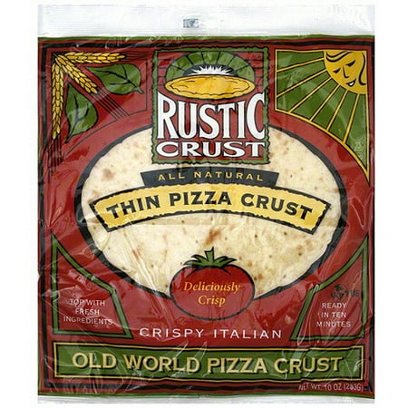 Rustic Crust Thin Pizza Crust, 10 oz (Pack of 8)