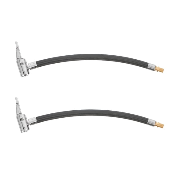 ZEPARO 2pcs Replacement Air Pump Extension Rubber Hose Inflator Tube Pipe Cord (Black)