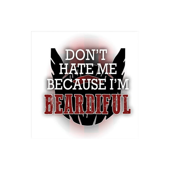 I'm Beardiful Black Beard 12 x 12 Wood Wall Sign Plaque