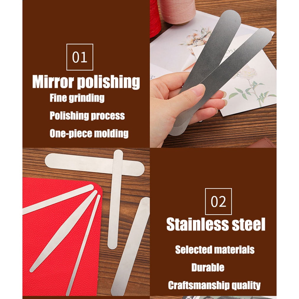 DIY Leather Bracelet Making Kit - 16cm Stainless Steel Core with 7PCS Leather Inserts
