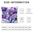thumbnail image 5 of Chilfamy Purple Flowers Square Pillow Covers for Couch Sofa Indoor Outdoor - High-Quality 1PC 24x24in, 5 of 5