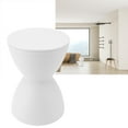 thumbnail image 3 of Hourglass Shaped Stool Plastic Modern Simple Nordic Style Household Round Stool For Bathroom Fitting Room,White, 3 of 8