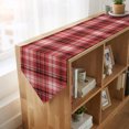 thumbnail image 4 of Red Black Buffalo Plaid Table Runner Linen Burlap Table Runner 72 Inches Long White Farmhouse Modern Striped Dresser Scarves for Kitchen Island Coffee Dining Room Party Wedding Holiday Decor 18"x72", 4 of 8