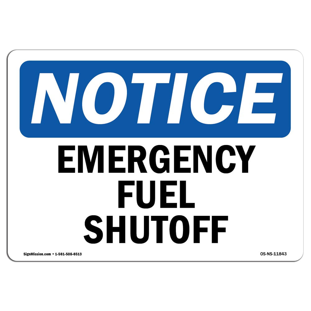 OSHA Notice Emergency Shutoff Pull To Close SignHeavy Duty Sign or Label 