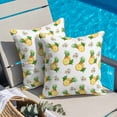 thumbnail image 6 of Pineapple Throw Pillow Cover Summer Yellow Fruit Cotton Linen Cushion Cover Throw Pillow Case with Invisible Zipper for Couch Sofa Bed Chair Car 26x26 Inch, 6 of 13