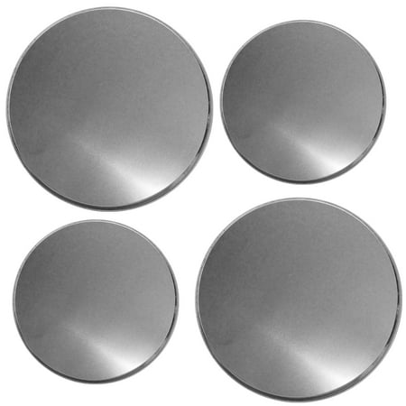 

Round Electric Stovetop Burner Cover Set of 4 Stainless Steel Look