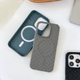 thumbnail image 5 of Nalacover Case for iPhone 15 Pro Max, Woven Texture Elastic Magnetic Adsorption Phone Cover Compatible with MagSafe Wireless Charging, Slim Lightweight Non-Slip Shockproof Case, Gray, 5 of 8