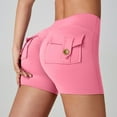 thumbnail image 2 of TRUBKH shorts for women athletic shorts for women yoga shorts women cargo shorts women's shorts with pockets Scrunch Workout Shorts Charm Gym Biker Shorts For Yoga Booty Shorts Hot Pink S, 2 of 9