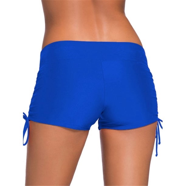 Soidarity Bañador de cintura baja con correa lateral de color liso para mujer Traje de baño Azul oscuro XXL Soidarity OD001260-23