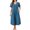 Blue, variant on Vedolay Flowy Dresses For Women Womens Casual Sleeveless Button Down Elastic Waist Swing Dresses,Blue XL