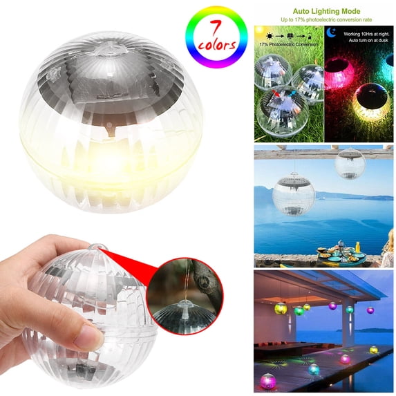 LED Disco Light Swimming Pool Waterproof LED Solar Power Multi Color Changing Water Drift Lamp Floating Light