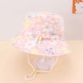 thumbnail image 4 of adviicd Sun Hats for Kids Wide Brim Mesh Bucket Hat Sun Protection Breathable Summer Fishing Safari Hat (F,One Size), 4 of 6