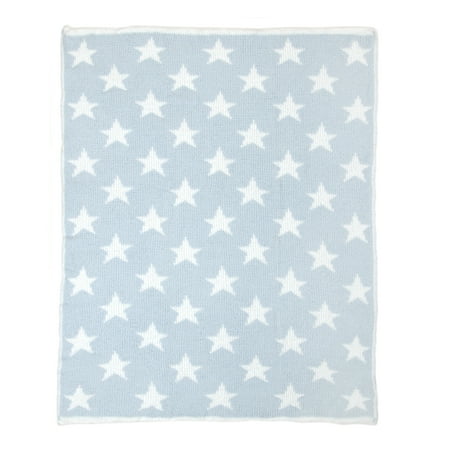 UPC: 0812091030138 | Tadpoles Ultra-Soft Chenille Knit Baby Blanket Blue/White