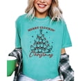 thumbnail image 4 of Merry Cluckin' Christmas Shirt for Women and Teens Funny Chicken Christmas Tree Tee Seafoam Shirt Adult Large, 4 of 4