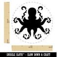 thumbnail image 2 of Octopus with Twisting Tentacle Arms Self-Inking Rubber Stamp Ink Stamper - Black Ink - Medium 1 Inch, 2 of 7