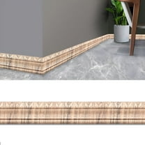 LAMIRO Self Adhesive Flexible Foam Molding Trim,90''x 3'' Peel and Stick Rubber Baseboard Wall Base Moulding Trim,3D Sticky Decorative Lines Border Stickers for Home Office Hotel Decoration