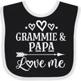 thumbnail image 3 of Inktastic Grammie and Papa Love Me Boys or Girls Baby Bib, 3 of 4