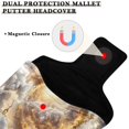 thumbnail image 3 of Haosy Golden Light in Clouds Golf Mallet Putter Cover Strong Magnetic Leather Golf Club Headcover Closure, 3 of 7