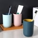 thumbnail image 2 of Vaso De Baño Portacepillos De Dientes Tazas Taza De Enjuague Bucal Portátil Taza De Agua Reutilizable para Viajes Camping Baño Accesorios De Baño Ordenados,Gris Claro, 2 of 5