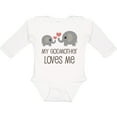 thumbnail image 3 of Inktastic My Godmother Loves Me Boys or Girls Long Sleeve Baby Bodysuit, 3 of 5